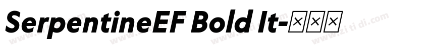SerpentineEF Bold It字体转换